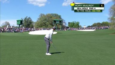 McIlroy rattles the pin at 18