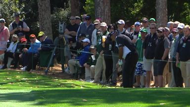 Cabrera hits the pin at the 18th