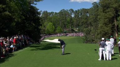 Mickelson's tee shot at the 6th