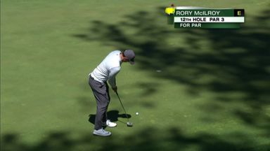 McIlroy throws ball into water at 12th