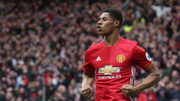 Marcus Rashford scored Manchester United's opener against Chelsea