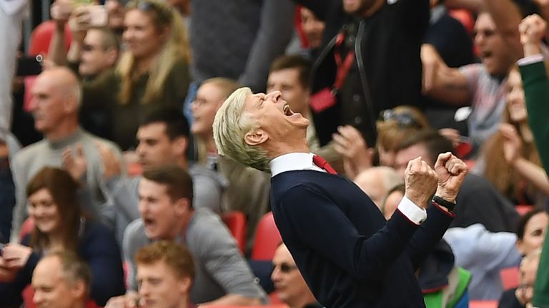 Arsenal manager Arsene Wenger looked a relieved figure after beating Manchester City in the FA Cup semi-final