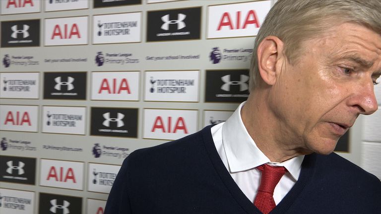 Arsenal manager Arsene Wenger walked out of his post-match interview with Sky Sports