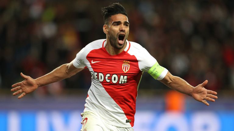 Radamel Falcao gave Monaco an early two-goal cushion on the night