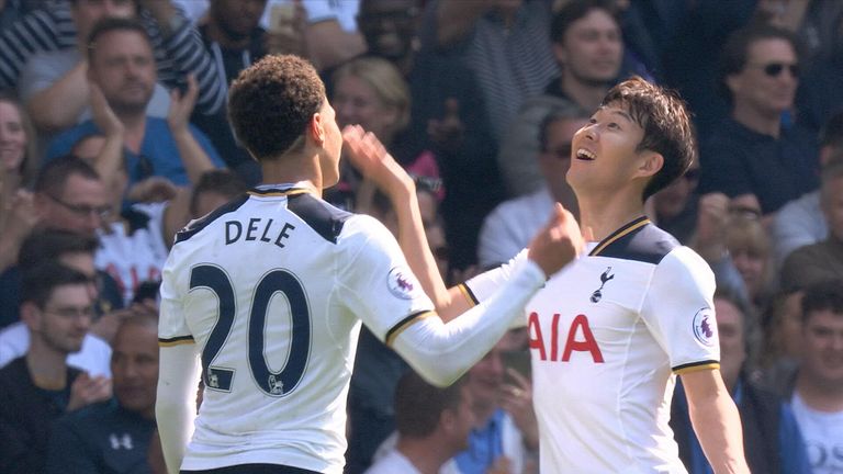 Alli celebrates goal in style