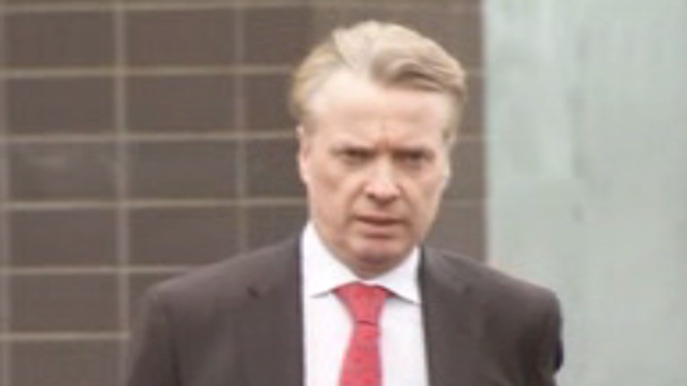 Craig Whyte arriving at court for beginning of his trial