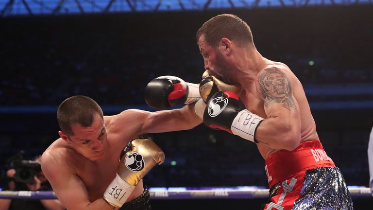 JOSHUA-KLITSCHKO PROMOTION.WEMBLEY STADIUM, .WEMBLEY,MIDDX.PIC;LAWRENCE LUSTIG.IBF FEATHERWEIGHT ELIMINATOR.SCOTT QUIGG VS VIOREL SIMION