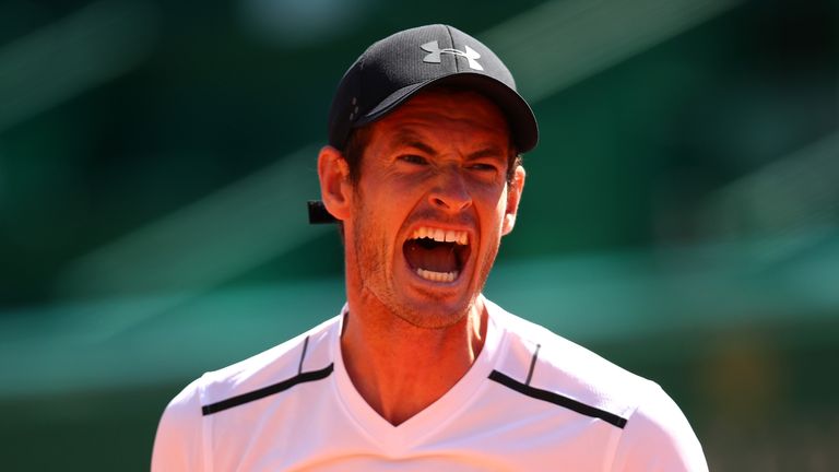 Andy Murray of Great Britain reacts during his third round match against Albert Ramos-Vinolas