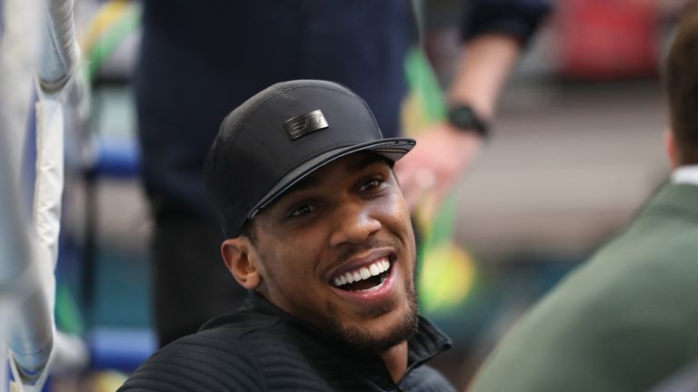 Anthony Joshua training in Sheffield
