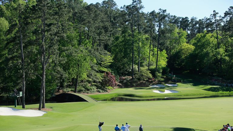 AUGUSTA, GA - APRIL 09:  Hideki Matsuyama of Japan hits his tee shot on the 12th hole during the third round of the 2016 Masters Tournament at the Augusta 