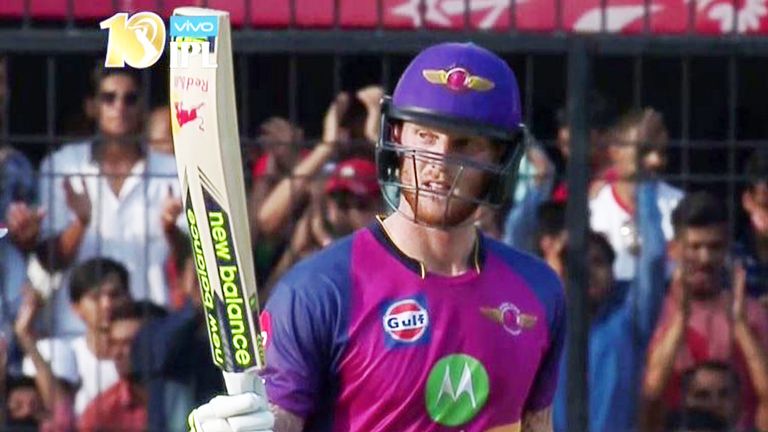 Ben Stokes in action for Rising Pune Supergiant