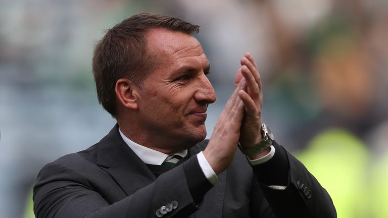 GLASGOW, SCOTLAND - APRIL 23: Celtic Manager Brendan Rodgers is seen during the William Hill Scottish Cup semi-final match between Celtic and Rangers at Ha