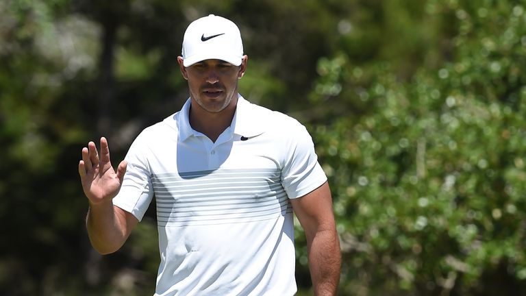 Brooks Koepka during the final round of the Valero Texas Open at TPC San Antonio AT&T Oaks