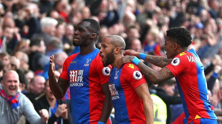 Christian Benteke scored the equaliser for Crystal Palace against Leicester