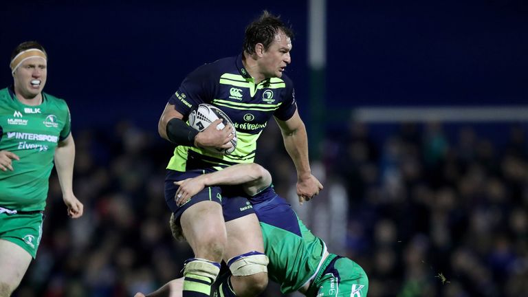Rhys Ruddock crossed for Leinster's bonus-point score after 53 minutes