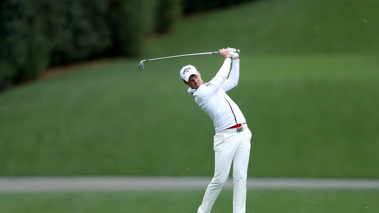 AUGUSTA, GA - APRIL 06:  Danny Willett of England plays a shot on the fifth hole during the first round of the 2017 Masters Tournament at Augusta National 