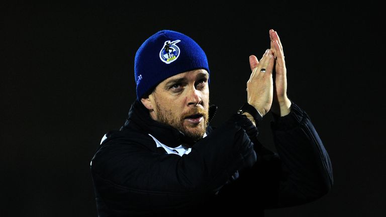 BRISTOL, UNITED KINGDOM - FEBRUARY 14: Darrell Clarke, Manager of Bristol Rovers during the Sky Bet League One match between Bristol Rovers and Sheffield U