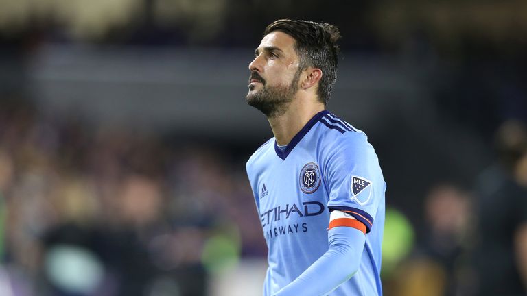 David Villa #7 of New York City FC is seen on the field during a MLS soccer match between New York City FC and Orlando City SC