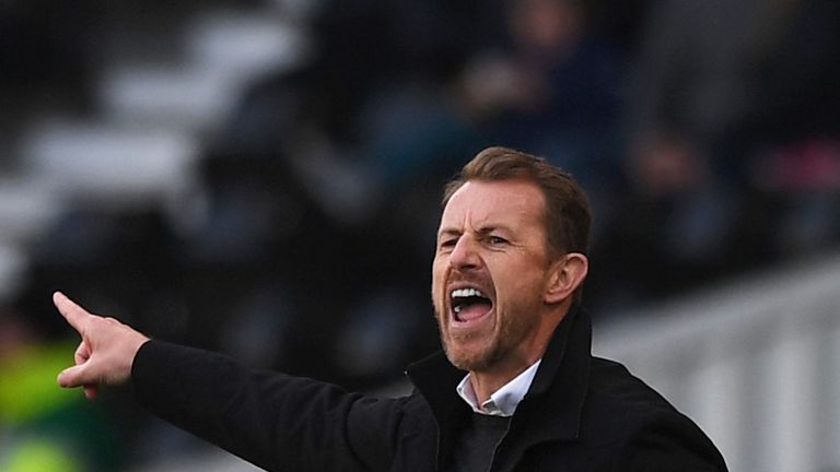 Gary Rowett, Manager of Derby County shouts instructions during the Sky Bet Championship match between Derby County and Hudders