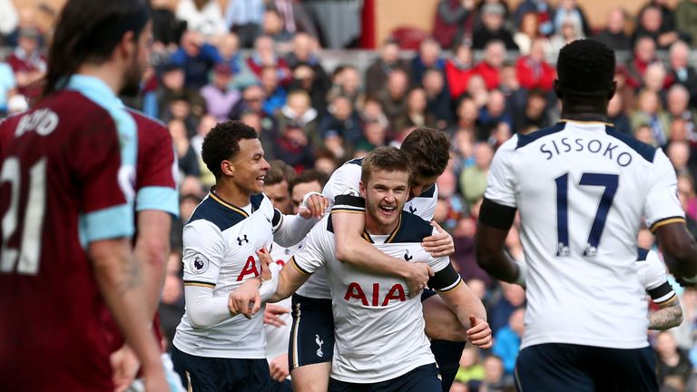  Eric Dier of Tottenham Hotspur celebrates scoring his sides first goal