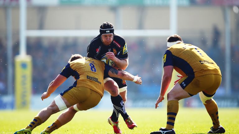 Thomas Waldrom scored the decisive try at Sandy Park