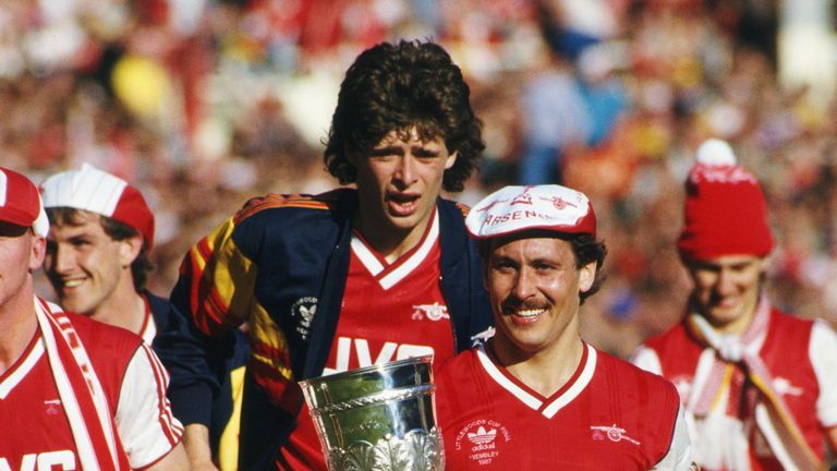 Niall Quinn (behind captain Kenny Sansom) recalls Arsenal's League Cup triumph in 1987 - coming after semi-final victory over Tottenham
