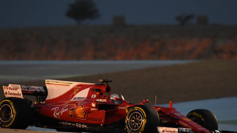 Sebastian Vettel Ferrari Practice Two