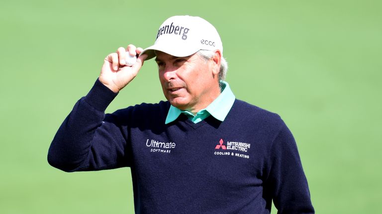 AUGUSTA, GA - APRIL 06:  Fred Couples of the United States reacts to a birdie on the second hole during the first round of the 2017 Masters Tournament at A