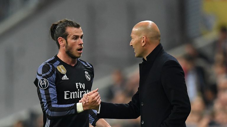 Gareth Bale was forced off in the second half against Bayern Munich
