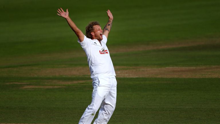 Gareth Berg of Hampshire appeals for LBW during day two of the Specsavers County Championship Division One