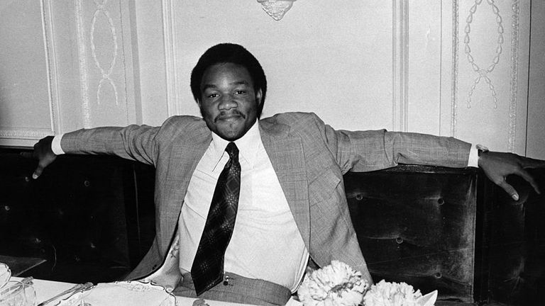12th March 1973:  World heavyweight boxing champion George Foreman at a press conference in London.  (Photo by Arthur Jones/Evening Standard/Getty Images)