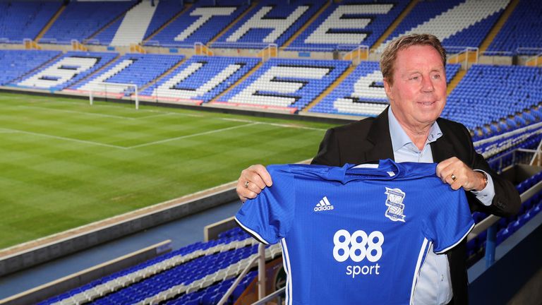 Newly appointed Birmingham City manager Harry Redknapp poses for photographs at St Andrews