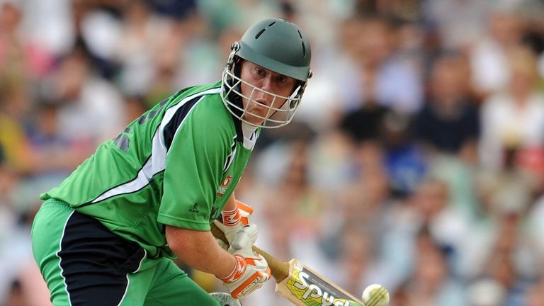 Ireland's Kevin O'Brien bats during the ICC World Twenty20 Super Eights match at The Brit Oval, London.