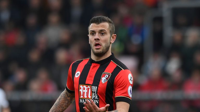 Jack Wilshere in action during the Premier League match between Bournemouth and West Ham United