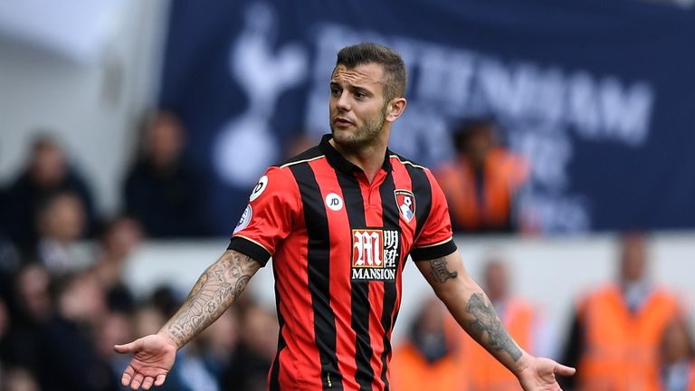 LONDON, ENGLAND - APRIL 15:  Jack Wilshere of AFC Bournemouth reacts during the Premier League match between Tottenham Hotspur and AFC Bournemouth at White