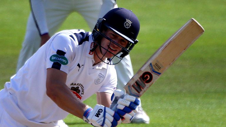 Jimmy Adams hit a vital half-century as Hampshire held their nerve to win