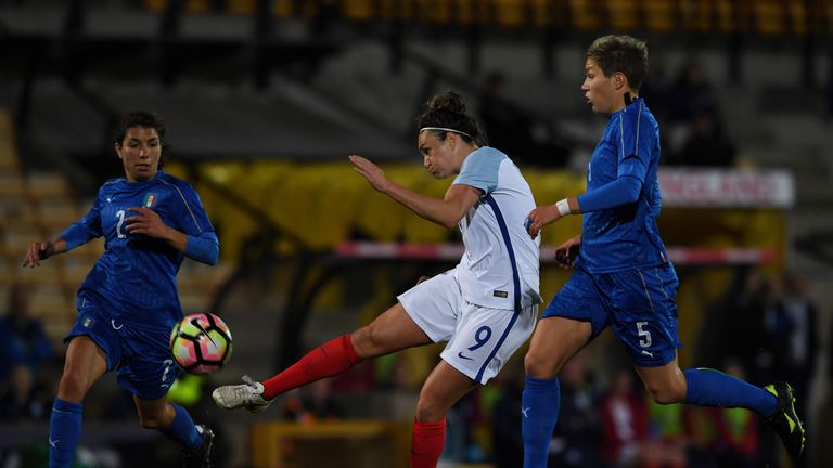 Jodie Taylor was on target in England's 1-1 draw with Italy