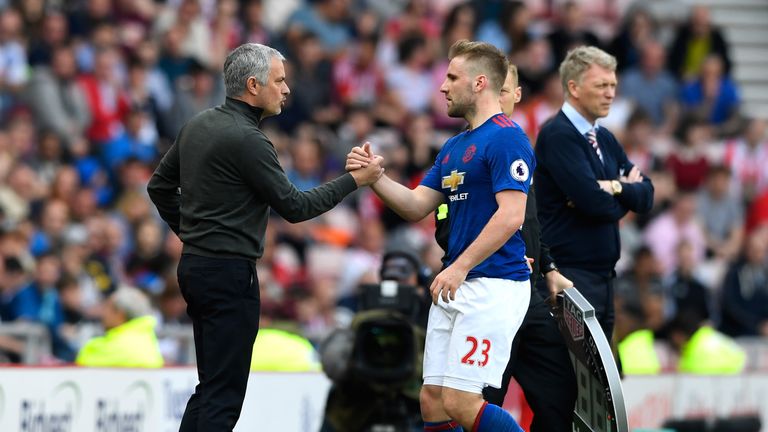 Jose Mourinho praised Luke Shaw's display against Sunderland on Sunday