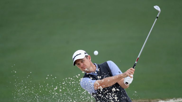 AUGUSTA, GA - APRIL 05:  Justin Rose of England plays a shot from a bunker on the second hole during a practice round prior to the start of the 2017 Master