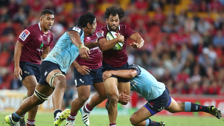 Karmichael Hunt attacks for the Reds
