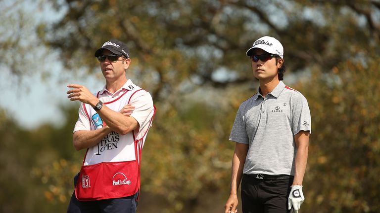 SAN ANTONIO, TX - MARCH 29:  Kevin Na tees off on the 2nd during Round Three of the Valero Texas Open at TPC San Antonio AT&T Oaks Course on March 29, 2014