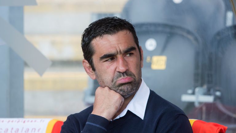 Catalans coach Laurent Frayssinous looks on displeased