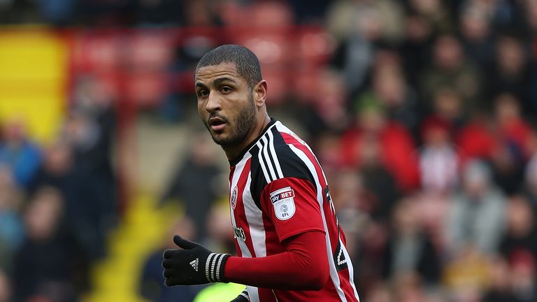 SHEFFIELD, ENGLAND - DECEMBER 31:  Leon Clarke of Sheffield United in action during the Sky Bet League One match between Sheffield United and Northampton T