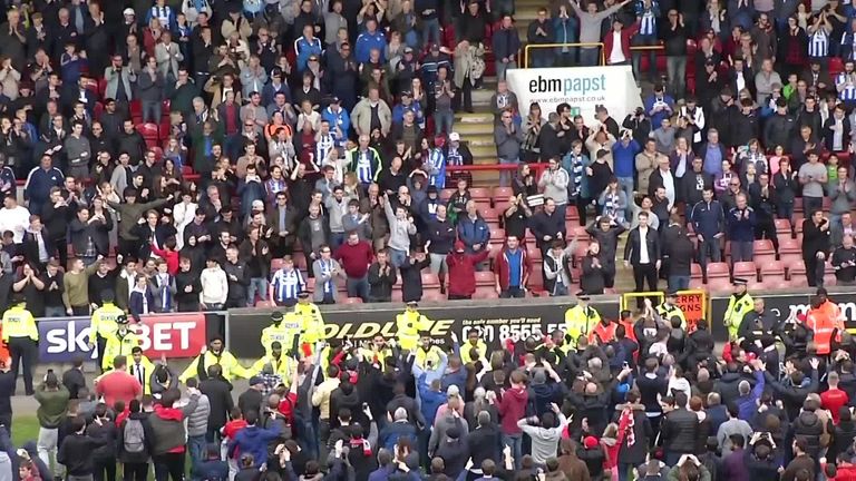Leyton Orient pitch invasion v Colchester, League Two