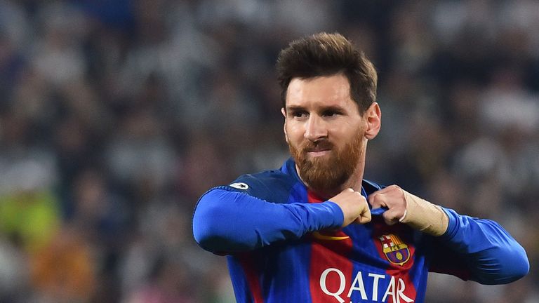 Lionel Messi during the Champions League quarter final first leg against Juventus