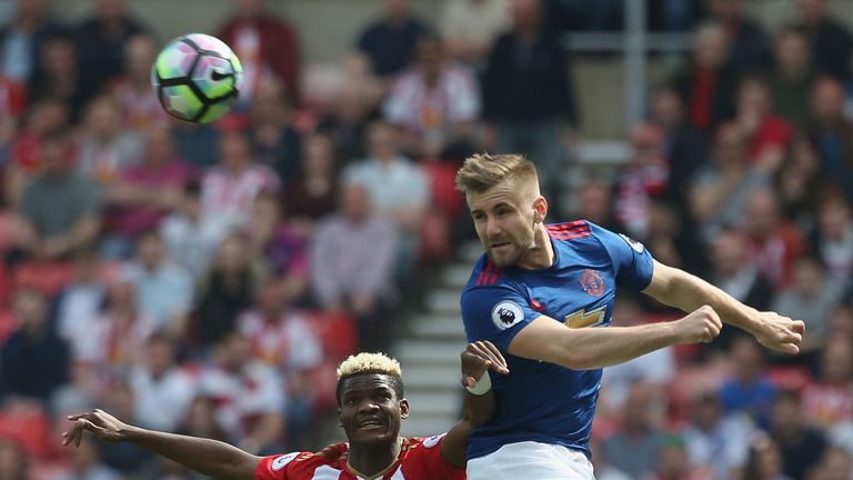 during the Premier League match between Sunderland and Manchester United at Stadium of Light on April 9, 2017 in Sunderland, England.