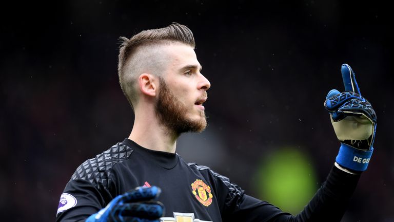 David De Gea of Manchester United looks on during the Premier League match between Manchester United and Chelsea at Old Trafford