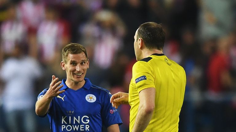 Leicester's Marc Albrighton says referee Jonas Eriksson got the penalty call wrong 