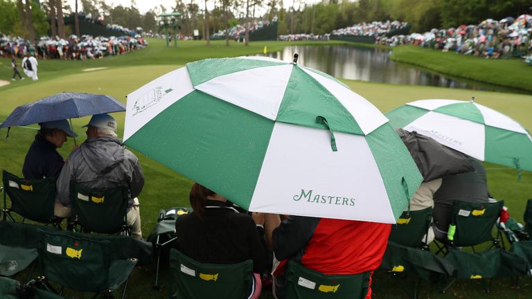 Play was initially suspended for 90 minutes as early storms rolled in