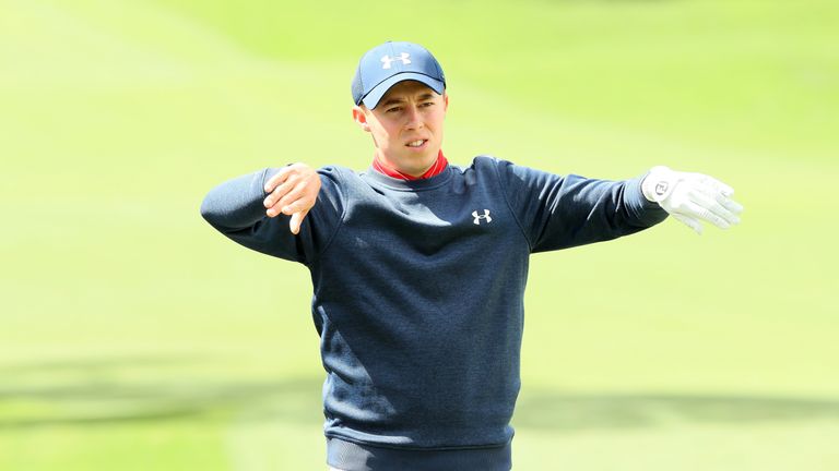 AUGUSTA, GA - APRIL 06:  Matthew Fitzpatrick of England reacts on the 17th hole during the first round of the 2017 Masters Tournament at Augusta National G